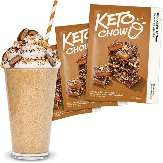 Keto Chow Chocolate Toffee Singles Keto Meal Protein Shake in Canada