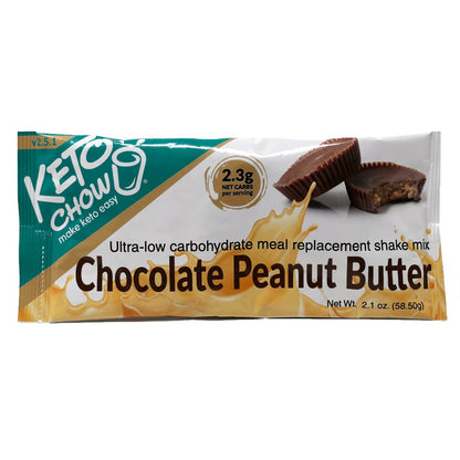 Keto Chow Chocolate Peanut Butter Shake single serving on SwitchGrocery Canada